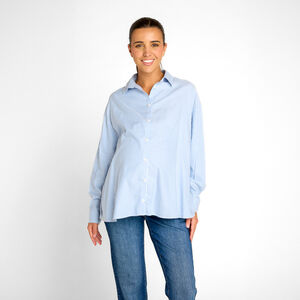 Camisa de manga larga a rayas para mujer 