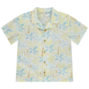 Camisa de manga corta estampada con palmeras para niño 