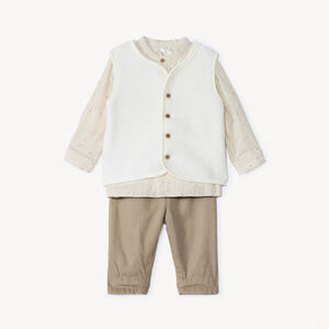 Conjunto 3 piezas con estampado de ovejas para bebé niño 