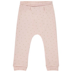 Pantalón jogging de jersey sherpa con lunares brillantes para bebé niña 