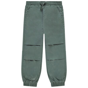 Pantalón cargo forrado de jersey con pliegues para niño 