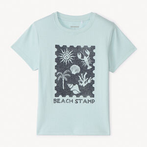 Camiseta de manga corta con estampado divertido para niño 