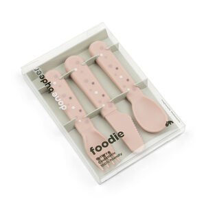 Set de 3 cubiertos Happy Dots Foodie Rosa 