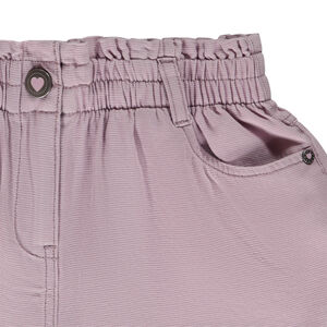 Short de tiro alto liso en algodón fantasía para niña 