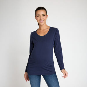 Camiseta premamá de manga larga lisa 