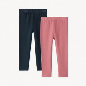 Lote de 2 calzoncillos de felpa lisa para bebé niña 