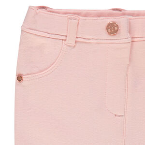 Jeggings lisos con botón grabado 