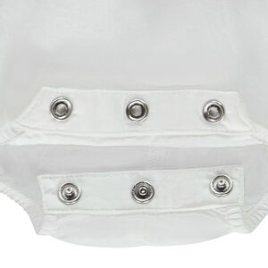 Vestido body efecto 2 en 1 con bordado inglés para bebé niña 