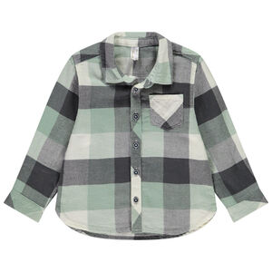 Camisa de cuadros de manga larga para bebé niño 