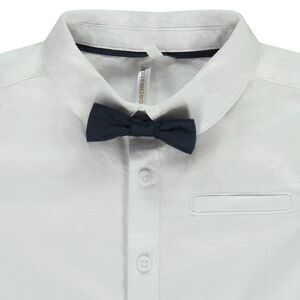 Camisa de ceremonia + pajarita para bebé niño 