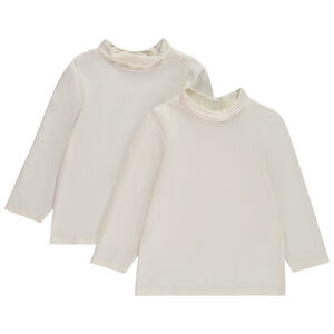 Pelele liso con cuello chimenea para bebé niña 