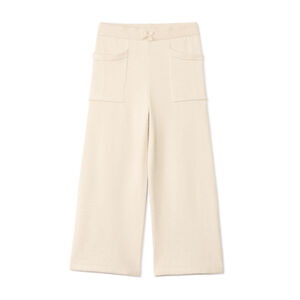 Pantalón de chándal de punto liso con acabado sin costuras para niña 