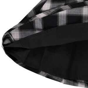 Falda a cuadros en lurex plateado para niña 