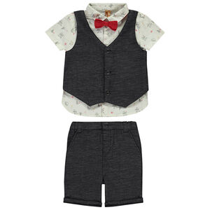 Conjunto de fiesta de 4 piezas con pajarita para bebé niño 