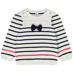 Pull à rayures en coton pour bébé fille 