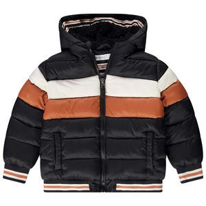 Chaqueta acolchada efecto color block forrada en sherpa para niño 