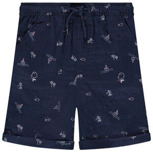 Bermudas de algodón con estampado marino para bebé niño 