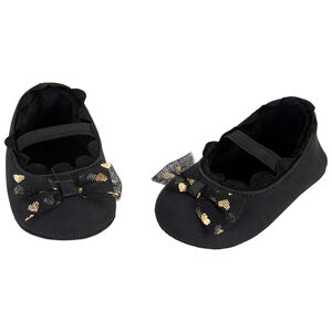 Pelele con lazo de fantasía en tul impreso de corazones para bebé niña 