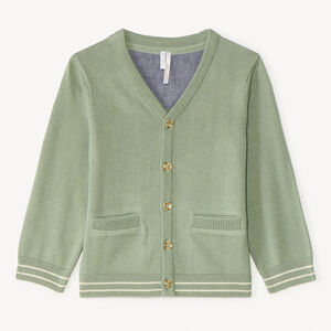 Chaleco de punto con cuello en V para bebé niño 