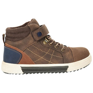 Botines marrones con velcro y cordones para niño 
