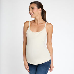 Top de lactancia liso con tirantes finos ajustables 