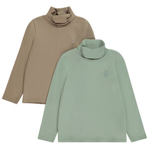 Pack de 2 bajo cuellos con estampado de calavera para niño 