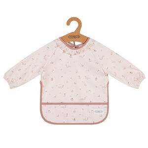 Babero tipo delantal de goma con bolsillo Promenade Bucolique rosa claro 