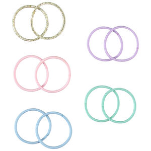 Lote de 6 clips + 10 gomas para niña 