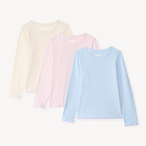 Pack de 3 camisetas de manga larga para niña 