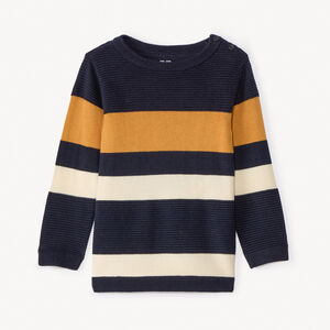 Jersey de punto fantasía a rayas para bebé niño 