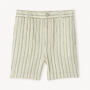 Bermudas de rayas de tela para niño. 