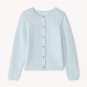 Chaleco de punto liso con brillo para niña 