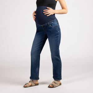 Vaqueros rectos de embarazo con cinturilla alta 