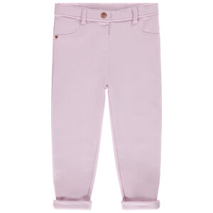 Jeggings lisos con botón grabado 