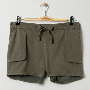 Short de embarazo de tela ligera de tiro bajo 