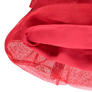 Falda corta de tul brillante con forro de satén para niña 