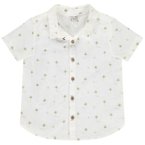 Camiseta de manga corta de voile con estampado para bebé niño 