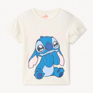 Camiseta de manga corta Stitch Disney para niña 