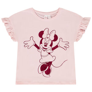 Camiseta de manga corta con volantes de Minnie Disney para niña 