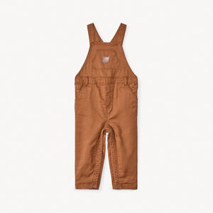 Pantalón de tirantes largo con parche de oso para bebé niño. 