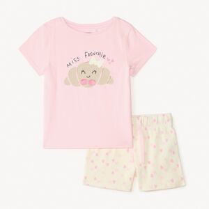Conjunto de pijama corto de 2 piezas de desayuno para niña 