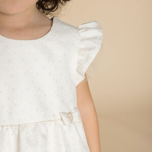 Vestido de ceremonia de jacquard floral con diadema para bebé niña 