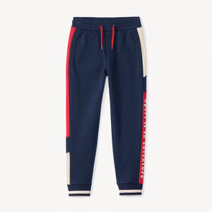 Pantalón jogging de felpa efecto color block para niño 