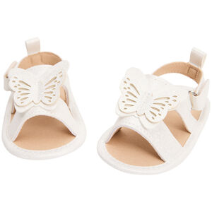 Sandalias abiertas con velcro y estampado de mariposas para bebé niña 