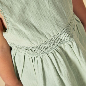 Robe de tirantes doble en tejido para bebé niña 