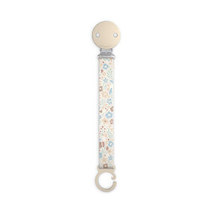 Chupetero broche y cinta de tela Wonder Liberty beige 
