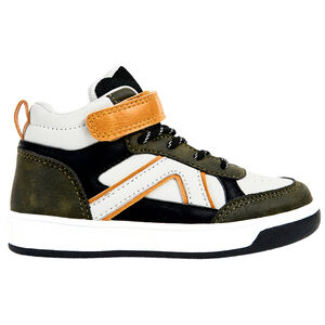 Zapatillas altas con detalles de colores y velcro para bebé niño 