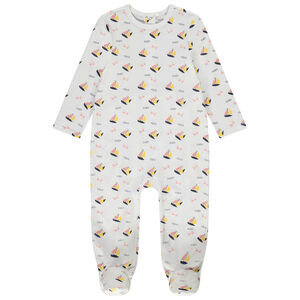 Pelele estampado voiliers para bebé niño - Aperturas diferentes según la edad 