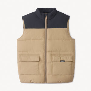 Chaleco acolchado sin mangas bicolor de tejido para niño 