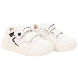Zapatillas deportivas blancas con doble velcro para niño 